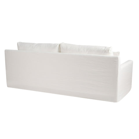 Naples 3 Seater White Fabric Sofa - Glicks Furniture