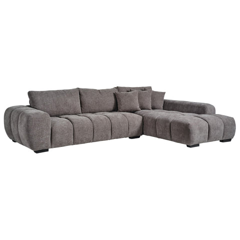 Sienna Fabric Chaise Lounge Grey
