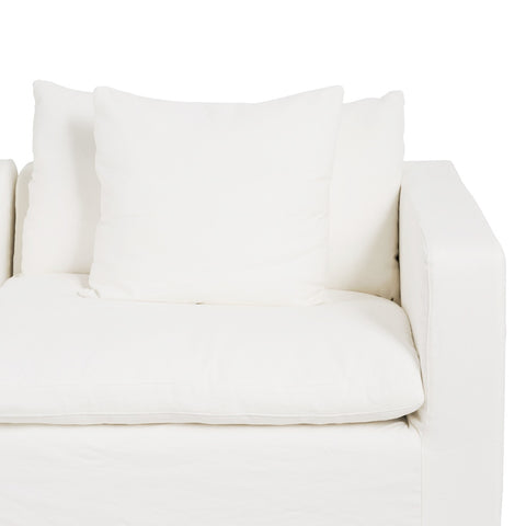Milan Modular White Fabric Sofa 4 Piece - Glicks Furniture