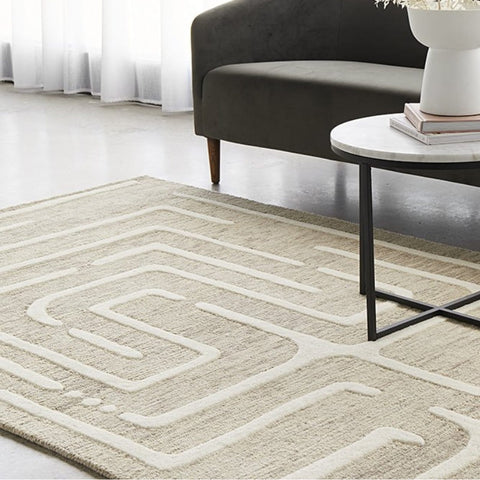 Summit Maze Linen Rug - Glicks Furniture