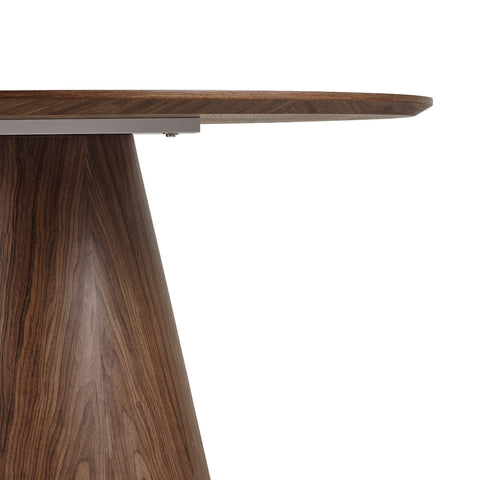 Moon Round Dining Table Walnut 120cm - Glicks Furniture