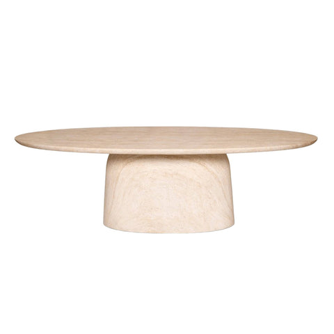 Amalfi Oval Dining Table Travertine Look - Outdoor
