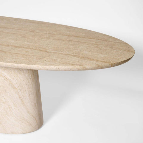 Amalfi Oval Dining Table Travertine Look - Outdoor