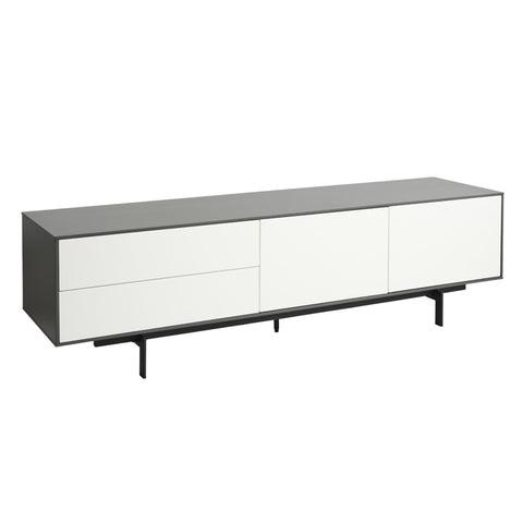 Argo Small Entertainment Unit 180cm Grey White - Glicks Furniture