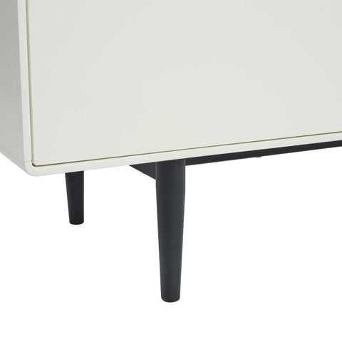 Aria Entertainment Unit 180cm White and Black Feet