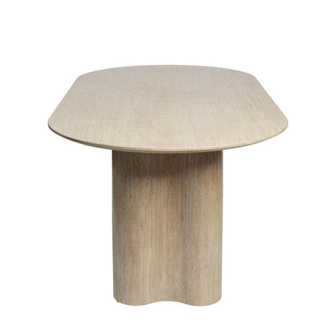 Bronte Oval Dining Table Travertine-Look 200cm