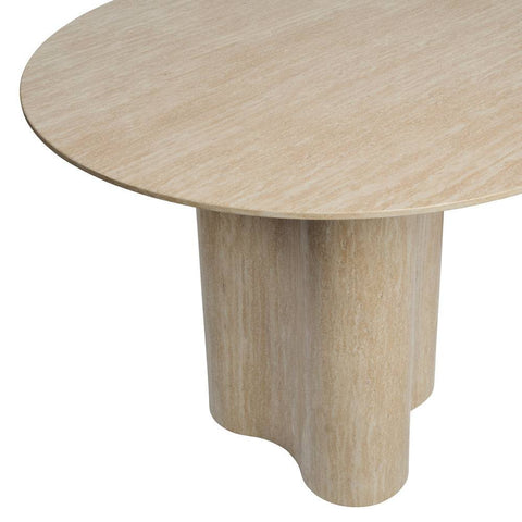 Bronte Oval Dining Table Travertine-Look 200cm
