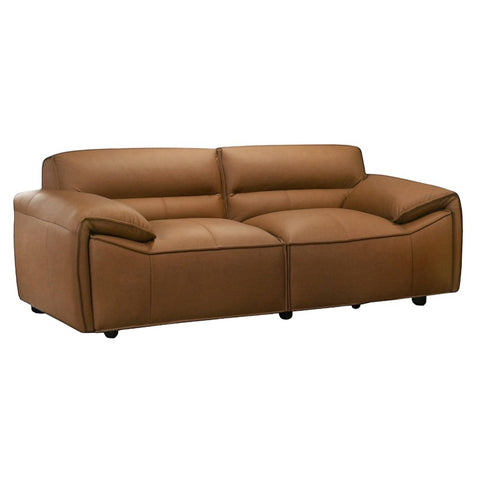 Brunelli 2 Seater Leather Sofa Tan