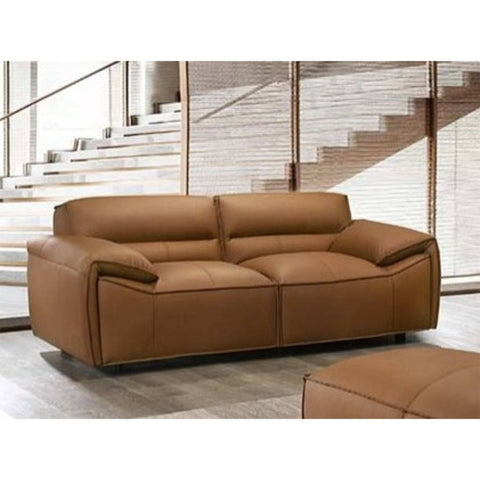 Brunelli 2 Seater Leather Sofa Tan