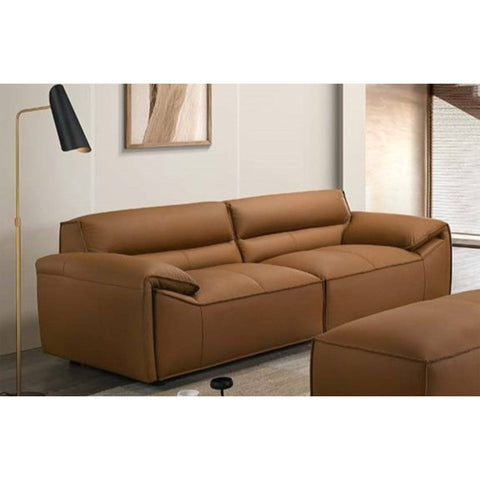 Brunelli 3 Seater Leather Sofa Tan