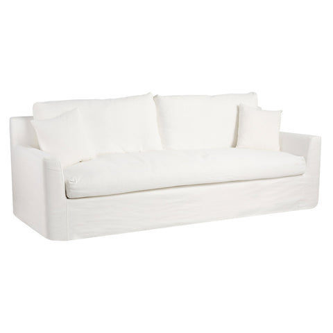 Naples 3.5 Seater White Fabric Sofa - Glicks Furniture