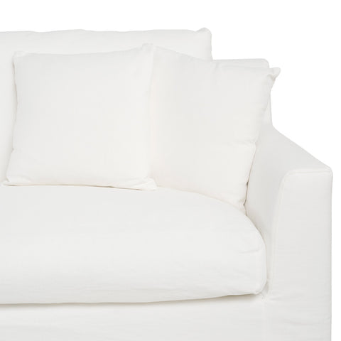 Naples 3 Seater White Fabric Sofa - Glicks Furniture