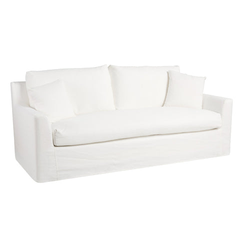 Naples 3 Seater White Fabric Sofa - Glicks Furniture