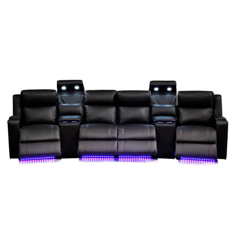 Hudson Leather 4 Seat Recliner Sofa