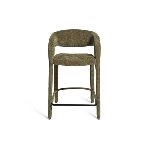Hugo Fabric Barstool Hunter Green