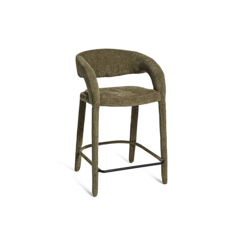 Hugo Fabric Barstool Hunter Green