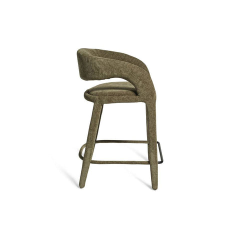 Hugo Fabric Barstool Hunter Green