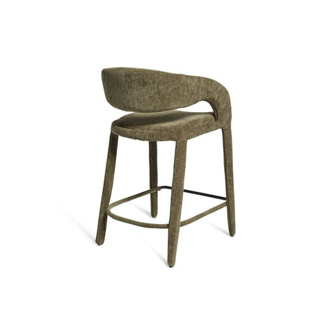 Hugo Fabric Barstool Hunter Green