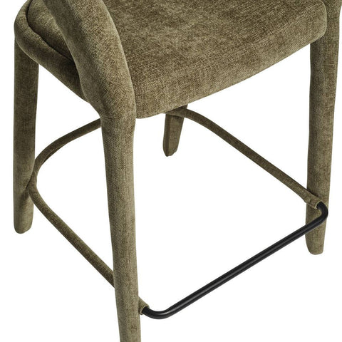 Hugo Fabric Barstool Hunter Green