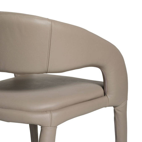 Hugo PU Leather Dining Chair Mushroom