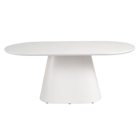 Lorenzo Oval Dining Table White 180cm - Glicks Furniture