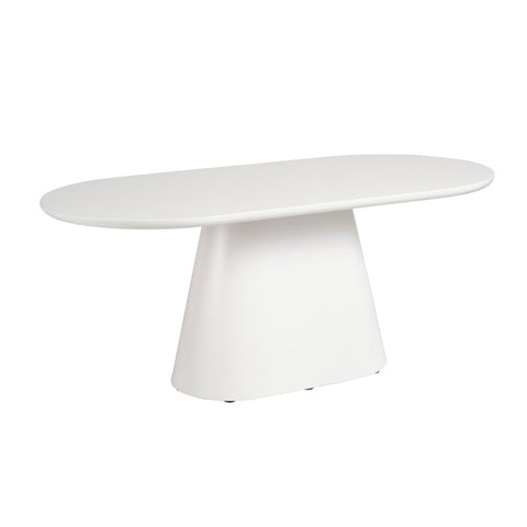 Lorenzo Oval Dining Table White 180cm - Glicks Furniture