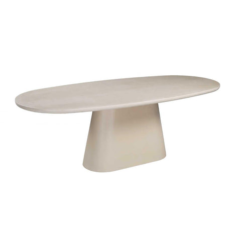 Lorenzo Oval Dining Table Concrete Look 220cm