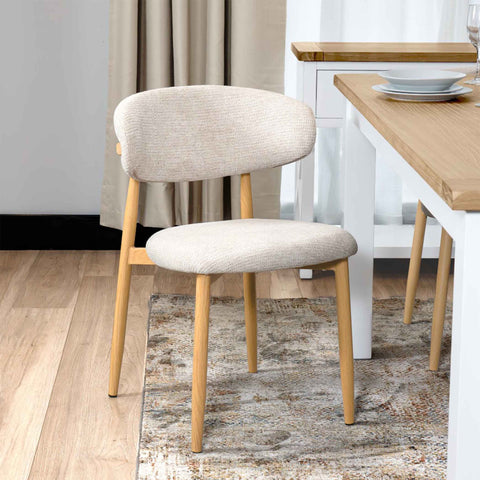 Louie Fabric Dining Chair Beige