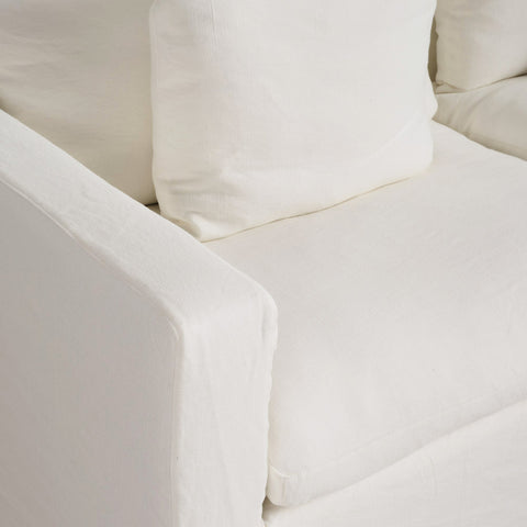 Milan Modular White Fabric Sofa 3 Piece - Glicks Furniture