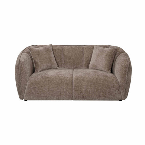 Milano 2 Seater Fabric Sofa Brown