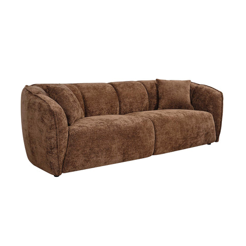 Milano 2+3 Seater Fabric Sofa Set Chocolate