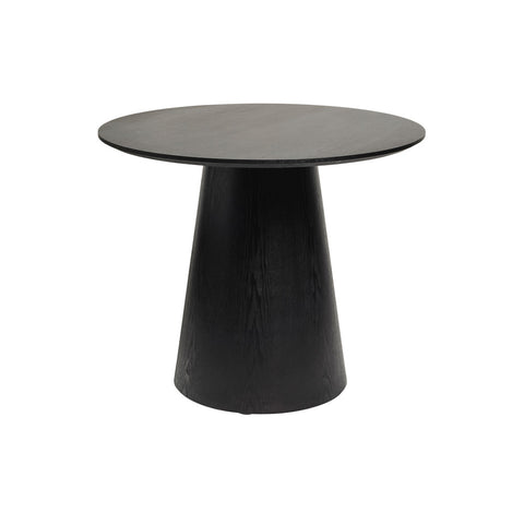 Moon Round Dining Table Black 90cm