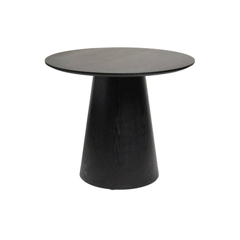 Moon Round Dining Table Black 90cm