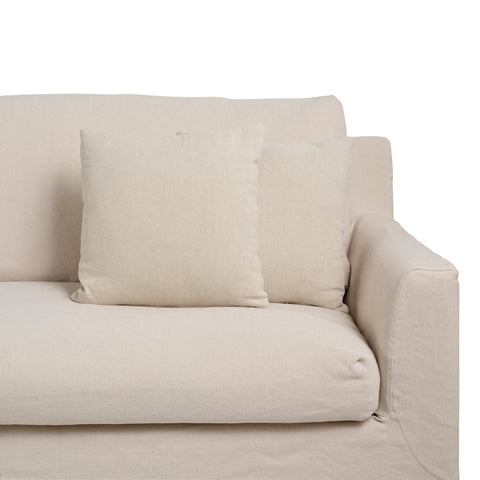 Naples 3 Seater Ivory Fabric Sofa - Glicks Furniture
