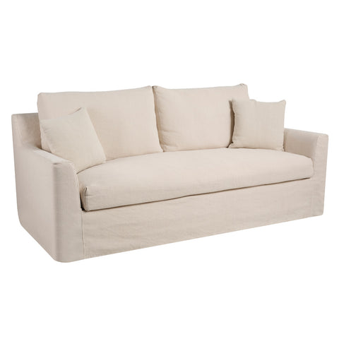 Naples 3 Seater Ivory Fabric Sofa - Glicks Furniture