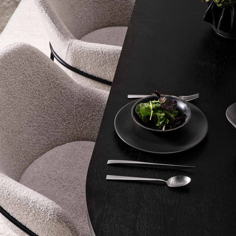 Noir Oval Dining Table Black 220cm - Glicks Furniture