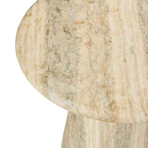 Paris Round Outdoor Side Table – Grey Travertine Look