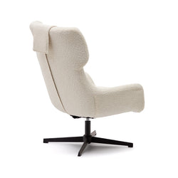 Zalina Swivel Lounge Chair White