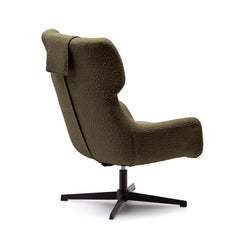 Zalina Swivel Lounge Chair Dark Green