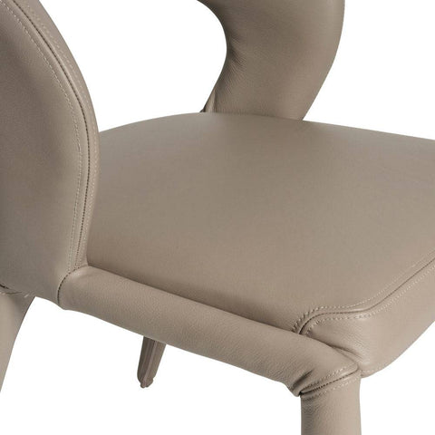 Savanna Leather Dining Chair Mushroom