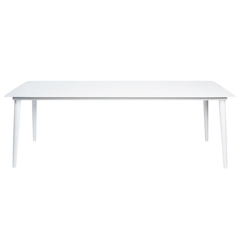 Sicily Outdoor Aluminium Rectangle Dining Table White 220cm