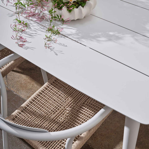 Sicily Outdoor 5pc Square Dining Set – White - Glicks Furniture