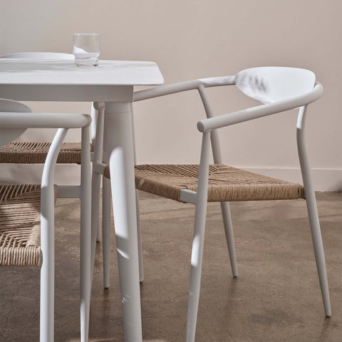 Sicily Outdoor 5pc Square Dining Set – White - Glicks Furniture