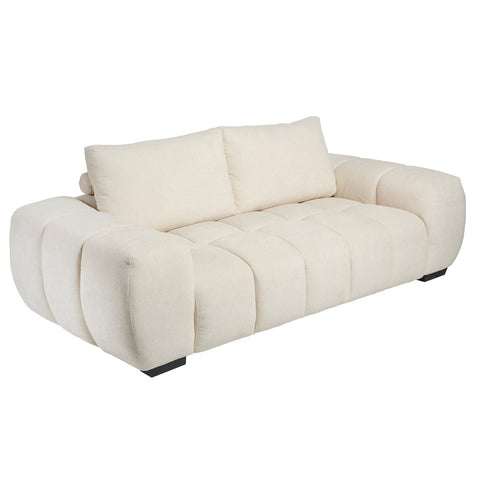 Sienna 3 Seater Fabric Sofa Beige