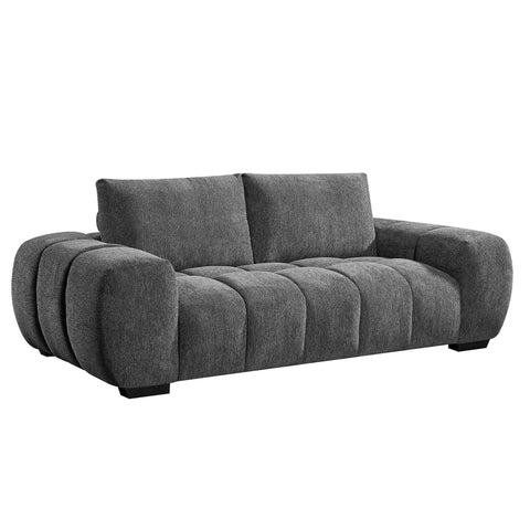 Sienna 3 Seater Fabric Sofa Charcoal
