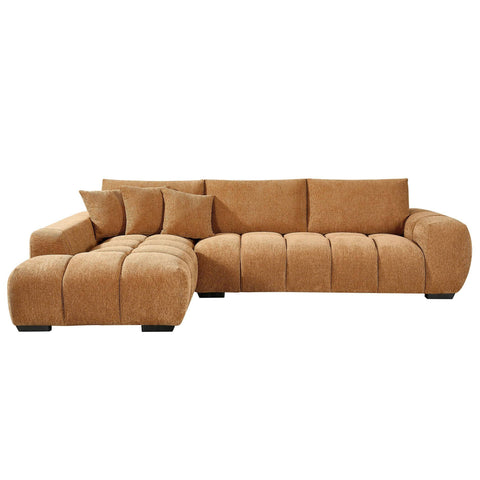 Sienna Fabric Chaise Lounge Terracotta