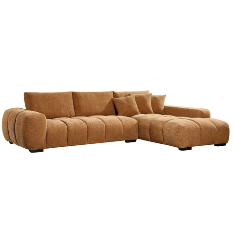 Sienna Fabric Chaise Lounge Terracotta