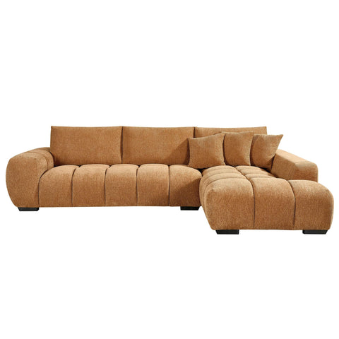 Sienna Fabric Chaise Lounge Terracotta