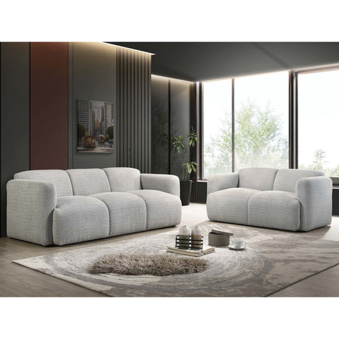 Talia Fabric Sofa Set Grey 3+2