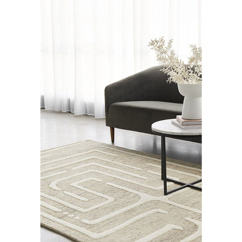 Summit Maze Linen Rug - Glicks Furniture
